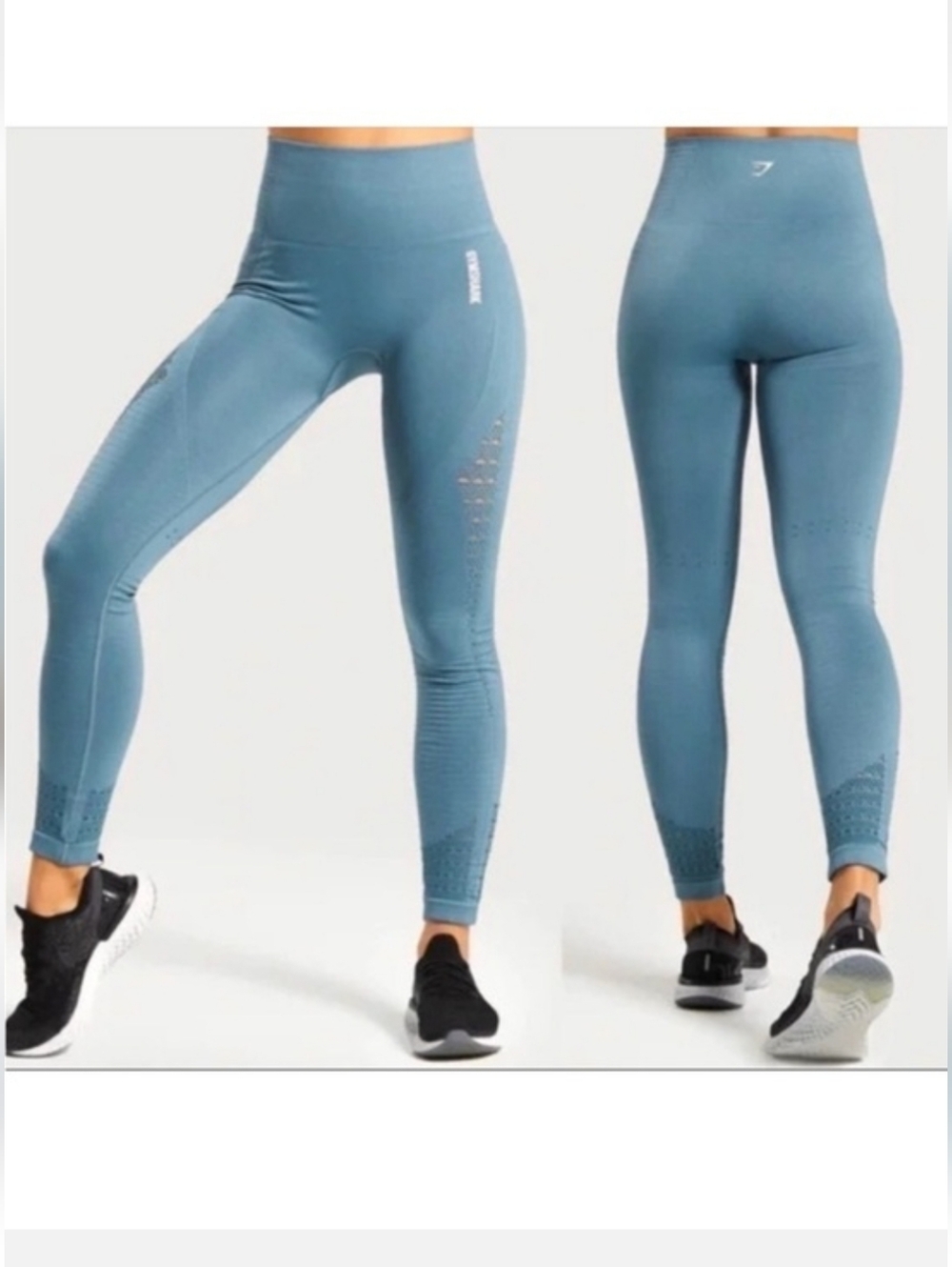 GymShark Seamless High-Waisted Leggings in color teal